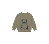 Sweater MINYMO "Sweater MISweatshirt LS", Mädchen, Gr. 116, braun (timber wolf), Obermaterial: 95% Baumwolle CO. 5% Elasthan EL., Sweatshirts Sweater (50089611-116) timber wolf