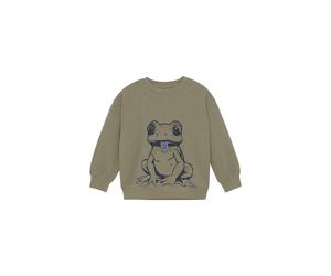 Sweater MINYMO "Sweater MISweatshirt LS", Mädchen, Gr. 116, braun (timber wolf), Obermaterial: 95% Baumwolle CO. 5% Elasthan EL., Sweatshirts Sweater (50089611-116) timber wolf
