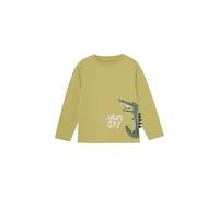 Sweater MINYMO "Sweater MIT-shirt LS", Jungen, Gr. 128, gelb (southern moss), Obermaterial: 95% Baumwolle CO. 5% Elasthan EL., Sweatshirts Sweater (73812256-128) southern moss
