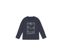 Sweater MINYMO "Sweater MIT-shirt LS", Jungen, Gr. 98, blau (blau nights), Obermaterial: 95% Baumwolle CO. 5% Elasthan EL., Sweatshirts Sweater (40385652-98) blau nights