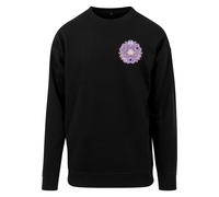 Sweater MISTERTEE "MisterTee Damen Ladies Psychadelic Mandala Crewneck", Damen, Gr. S, schwarz, 65% Baumwolle, 35% Polyester, unifarben, Rundhals, Sweatshirts Sweater (64254721-S) schwarz