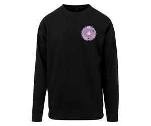 Sweater MISTERTEE "MisterTee Damen Ladies Psychadelic Mandala Crewneck", Damen, Gr. S, schwarz, 65% Baumwolle, 35% Polyester, unifarben, Rundhals, Sweatshirts Sweater (64254721-S) schwarz