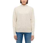Sweater MUSTANG "Damen Style Carla", Damen, Gr. S, sanftes weiß, 44% Polyacryl, 36% Baumwolle, 20% Polyester, weit, Rundhals, Sweatshirts Sweater (83574960-S)