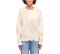 Sweater MUSTANG "Damen Style Dana", Damen, Gr. XL, sanftes weiß, 41% Baumwolle, 33% Polyacryl, 15% Polyamid, 11% Polyester, relaxed fit, Rundhals, Sweatshirts Sweater (86949658-XL)
