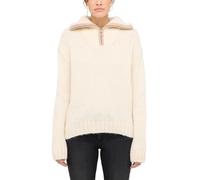 Sweater MUSTANG "Damen Style Madera", Damen, Gr. L, sanftes weiß, 65% Polyacryl, 19% Polyester, 16% Polyamid, regular fit, Sweatshirts Sweater (79021419-L) sanftes weiß