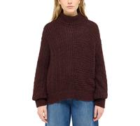 Sweater MUSTANG "Damen Style Rosie", Damen, Gr. XL, dunkelbraun, 58% Baumwolle, 34% Polyacryl, 4% Wolle, 4% Polyamid, relaxed fit, Sweatshirts Sweater (18362015-XL)