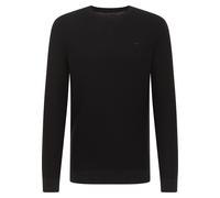 Sweater MUSTANG "Herren Style Elliot", Herren, Gr. 6XL, schwarz, 100% Baumwolle, regular fit, Rundhals, Sweatshirts Sweater (13073652-6XL) schwarz