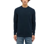 Sweater MUSTANG "Herren Style Elliot", Herren, Gr. M, blau (navy), 100% Baumwolle, regular fit, Rundhals, Sweatshirts Sweater (39663826-M) navy