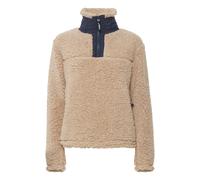 Sweater OXMO "Troyer OXElina", Damen, Gr. XXL, beige (doeskin), Obermaterial: 100% Polyester PES., Pullover Sweater (24930726-XXL) doeskin