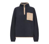 Sweater OXMO "Troyer OXPiala", Damen, Gr. XS, blau (total eclipse), Obermaterial: 100% Polyester PES., Pullover Sweater (12005411-XS) total eclipse