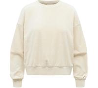 Sweater RAGWEAR "Wuss Embossed", Damen, Gr. M (38), ecru, Material: 94% Polyester, 6% Elasthan, oversize hüftlang, Rundhals, Ärmel ohne Ärmelschlitz Rippbündchen, Sweatshirts Sweater, kuschelig weiche