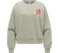 Sweater RAGWEAR "Wuss PP", Damen, Gr. L (40), hellgrün, Material: 70% Baumwolle, 30% Polyester, oversize hüftlang, Rundhals, Ärmel ohne Ärmelschlitz Rippbündchen, Sweatshirts Sweater, lässiges oversiz