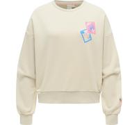 Sweater RAGWEAR "Wuss PP", Damen, Gr. XL (42), ecru, Material: 70% Baumwolle, 30% Polyester, oversize hüftlang, Rundhals, Ärmel ohne Ärmelschlitz Rippbündchen, Sweatshirts Sweater, lässiges oversized