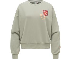 Sweater RAGWEAR "Wuss PP", Damen, Gr. XS (34), hellgrün, Material: 70% Baumwolle, 30% Polyester, oversize hüftlang, Rundhals, Ärmel ohne Ärmelschlitz Rippbündchen, Sweatshirts Sweater, lässiges oversi