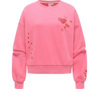 Sweater RAGWEAR "Wuss PP", Damen, Gr. XXL (44), pink, Material: 70% Baumwolle, 30% Polyester, oversize hüftlang, Rundhals, Ärmel ohne Ärmelschlitz Rippbündchen, Sweatshirts Sweater, lässiges oversized