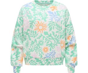 Sweater RAGWEAR "Wuss Print", Damen, Gr. M (38), mint, Material: 70% Baumwolle, 30% Polyester, oversize hüftlang, Rundhals, Ärmel ohne Ärmelschlitz Rippbündchen, Sweatshirts Sweater, lässiges oversize