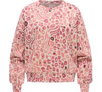 Sweater RAGWEAR "Wuss Print", Damen, Gr. M (38), pink, Material: 70% Baumwolle, 30% Polyester, oversize hüftlang, Rundhals, Ärmel ohne Ärmelschlitz Rippbündchen, Sweatshirts Sweater, lässiges oversize
