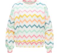 Sweater RAGWEAR "Wuss Print", Damen, Gr. XXL (44), bunt, Material: 70% Baumwolle, 30% Polyester, oversize hüftlang, Rundhals, Ärmel ohne Ärmelschlitz Rippbündchen, Sweatshirts Sweater, lässiges oversi