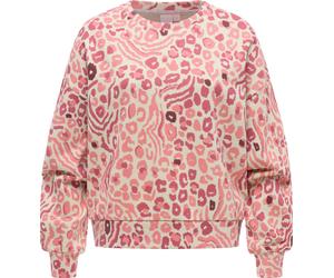 Sweater RAGWEAR "Wuss Print", Damen, Gr. XXL (44), pink, Material: 70% Baumwolle, 30% Polyester, oversize hüftlang, Rundhals, Ärmel ohne Ärmelschlitz Rippbündchen, Sweatshirts Sweater, lässiges oversi