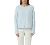 Sweater S.OLIVER, Damen, Gr. 42, sky blau, Sweatware, Obermaterial: 98% Baumwolle, 2% Elasthan, unifarben, lässig geschnitten hüftbedeckend, Rundhals, abgesteppte Kante, Sweatshirts Sweater, mit Binde