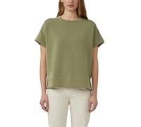 Sweater S.OLIVER, Damen, Gr. 44, khaki, Web, Obermaterial: 47% Modal, 41% Polyester, 12% Elasthan, unifarben, Sweatshirts Sweater, Halbarm mit Rundhals (86504522-44) khaki