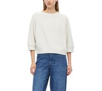 Sweater S.OLIVER, Damen, Gr. 46, light beige melange, Sweatware, Obermaterial: 50% Baumwolle, 50% Polyester, meliert, bequem, Rundhals, Bündchen, Sweatshirts Sweater, 3/4-Arm Sweatshirt (55389455-46)