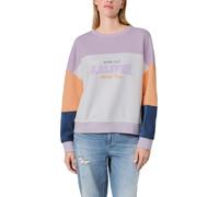 s.Oliver Sweatshirt, s.Oliver x Heidi Klum Colourblock, Baumwoll-Mix, Lila/Mehrfarbig, Gr.44