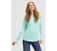 Sweater SMITH & SOUL, Damen, Gr. L, grün (mint), Single Jersey, Material: 100% Baumwolle, gestreift, regular fit normal, Rundhals, Raglanärmel gerader Abschluss, Sweatshirts Sweater (39611346-L) mint