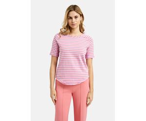 Sweater SMITH & SOUL, Damen, Gr. L, lila (lavender), Jersey, Material: 100% Baumwolle, gestreift, regular fit normal, Rundhals, Raglanärmel gerader Abschluss, Sweatshirts Sweater, mit offenen Kanten (