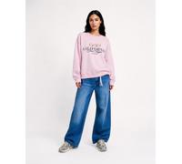 Sweater SMITH & SOUL, Damen, Gr. L, rosa (sugar), Sweatware, Material: 65% Baumwolle, 35% Polyester, bedruckt, bestickt, oversize normal, Rundhals, eingesetzt Rippbündchen, Sweatshirts Sweater, mit üb