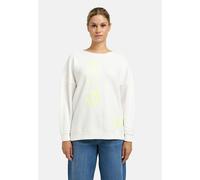 Sweater SMITH & SOUL, Damen, Gr. M, weiß (gelb), Sweatware, Material: 70% Baumwolle, 20% Modal, 10% Polyester, bedruckt, oversize normal, Rundhals, eingesetzt Rippbündchen, Sweatshirts Sweater, mit Se