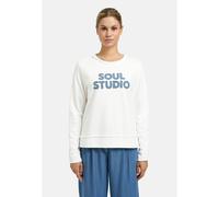 Sweater SMITH & SOUL, Damen, Gr. XL, weiß (sanftes weiß), Sweatware, Material: 70% Baumwolle, 20% Modal, 10% Polyester, bedruckt, regular fit normal, Rundhals, eingesetzt Rippbündchen, Sweatshirts Swe
