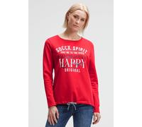 Sweater SOCCX, Damen, Gr. S, rot heaven, Sweatware, Material: 100% Baumwolle, bedruckt, regular fit normal, Rundhals, eingesetzt gerader Abschluss, Sweatshirts Sweater, mit Bindeband im Saum (34174743