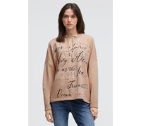 Sweater SOCCX, Damen, Gr. XL, golden sand, Sweatware, Material: 60% Baumwolle, 40% Polyester, bedruckt, regular fit normal, Rundhals, eingesetzt gerader Abschluss, Sweatshirts Sweater, mit verlängerte