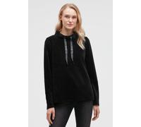 Sweater SOCCX, Damen, Gr. XXL, schwarz, Material: 70% Baumwolle, 25% Polyester, 5% Elasthan, Glitzermuster, bedruckt, regular fit normal, Rundhals, eingesetzt gerader Abschluss, Sweatshirts Sweater, m