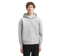 Sweater TOM TAILOR DENIM, Herren, Gr. XL, light stone grau melange, Sweatware, Obermaterial: 77% Polyester, 15% Viskose, 8% Elasthan, meliert, regular fit taillenbedeckt, ohne Ausschnitt, Bündchen, Sw