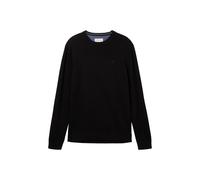 Sweater TOM TAILOR "Strickpullover Basic Crewneck Knit 1er Pack", Herren, Gr. L, schwarz, Sweatshirts Sweater (78012153-L) schwarz