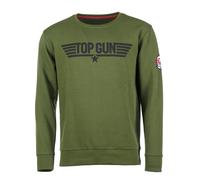 Sweater TOP GUN "PP201019", Herren, Gr. 54XL, grün (olive), Obermaterial: 60% Baumwolle, 40% Polyester, Sweatshirts Sweater (51575415-XL) olive