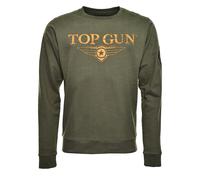 Sweater TOP GUN "TG20213005" Gr. 52 (L), grün (olive) Herren Sweatshirts (86536516-L) olive