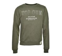Sweater TOP GUN "TG20213007" Gr. 50 (M), grün (oliv) Herren Sweatshirts (72462966-M)