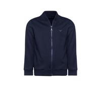 Sweater TRIGEMA "TRIGEMA College-Jacke mit praktischen Taschen", Kinder, Gr. 116, blau (navy), 70% Baumwolle, 30% Polyester, Basic, Sweatshirts Sweater (82444200-116)