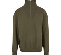 Sweater URBAN CLASSICS "Urban Classics Cut&Sew Troyer", Herren, Gr. 3XL, olive, 70% Baumwolle, 30% Elasthan, unifarben, Sweatshirts Sweater (31109537-XXXL)