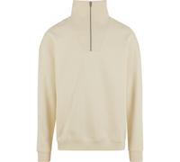 Sweater URBAN CLASSICS "Urban Classics Cut&Sew Troyer", Herren, Gr. XXL, sandweiß, 70% Baumwolle, 30% Elasthan, unifarben, Sweatshirts Sweater (12976951-XXL) sandweiß