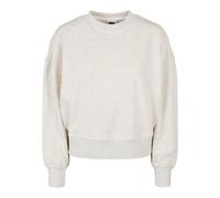 Sweater URBAN CLASSICS "Urban Classics Damen Ladies Oversized Rainbow Crewneck", Damen, Gr. M, lightgrau, 65% Baumwolle, 35% Polyester, Rundhals, Sweatshirts Sweater (75688615-M) lightgrau