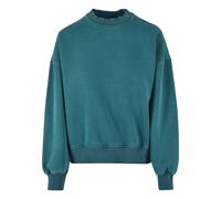 Urban Classics Damen Pullover Oversized mit Steinwaschung Rundhals watergrün S