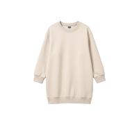 Sweater URBAN CLASSICS "Urban Classics Girls Sweatshirt Dress", Mädchen, Gr. 122/128, beige (sandweiß), 100% Baumwolle, unifarben, Rundhals, Sweatshirts Sweater (50625223-122) sandweiß