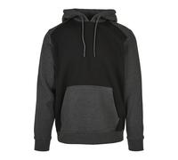 Urban Classics 2-Tone Fake Raglan Hoody Black/Charcoal S