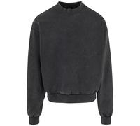 Urban Classics Acid Washed Crew Pullover in Gr. L in Schwarz