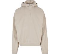 Sweater URBAN CLASSICS "Urban Classics Herren Oversized Polar Fleece Half Zip Hoody", Herren, Gr. S, wetsand, 100% Polyester, unifarben, Rundhals, Sweatshirts Sweater (33862646-S) wetsand