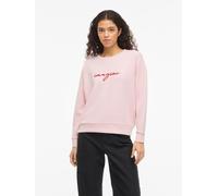 Sweater VILA "VISIFFI IMAGINE O-NECK L/S TOP/PB", Damen, Gr. S, cherry blossom print:embroidery jazzy, anemone, Sweatware, Obermaterial: 80% Polyester, 15% Viskose, 5% Elasthan, bedruckt, regular fit